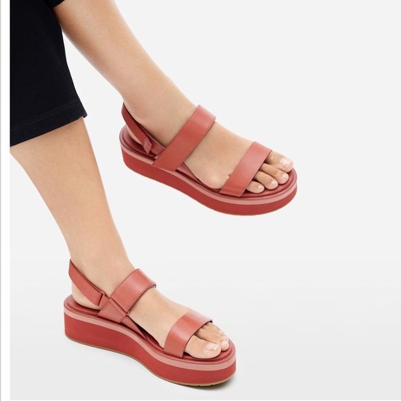 Everlane Leather platform sandals Blush Pink Size 11 - Picture 1 of 13